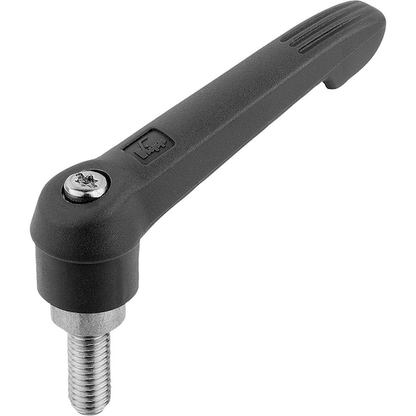 Adjustable Handle Antibacterial Size:2 M06X20 Plastic, Gray Ral7015
